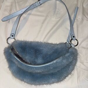 Blue Rebecca Minkoff furry purse